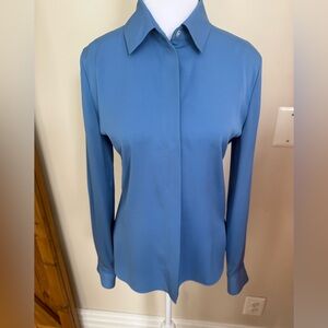 Women's Blue Long Sleeve Top